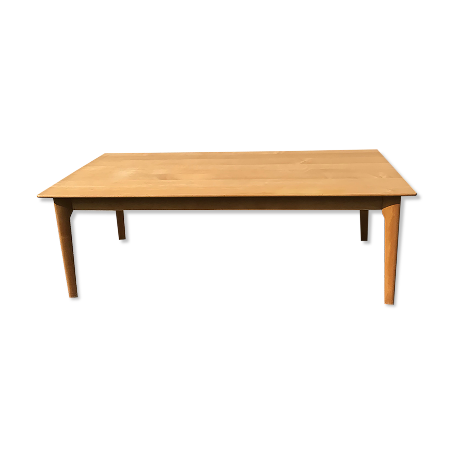 Vintage coffee table 1970 in solid maple