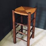Brutalist bar stool by Charles Dudouyt, France, 1940s.