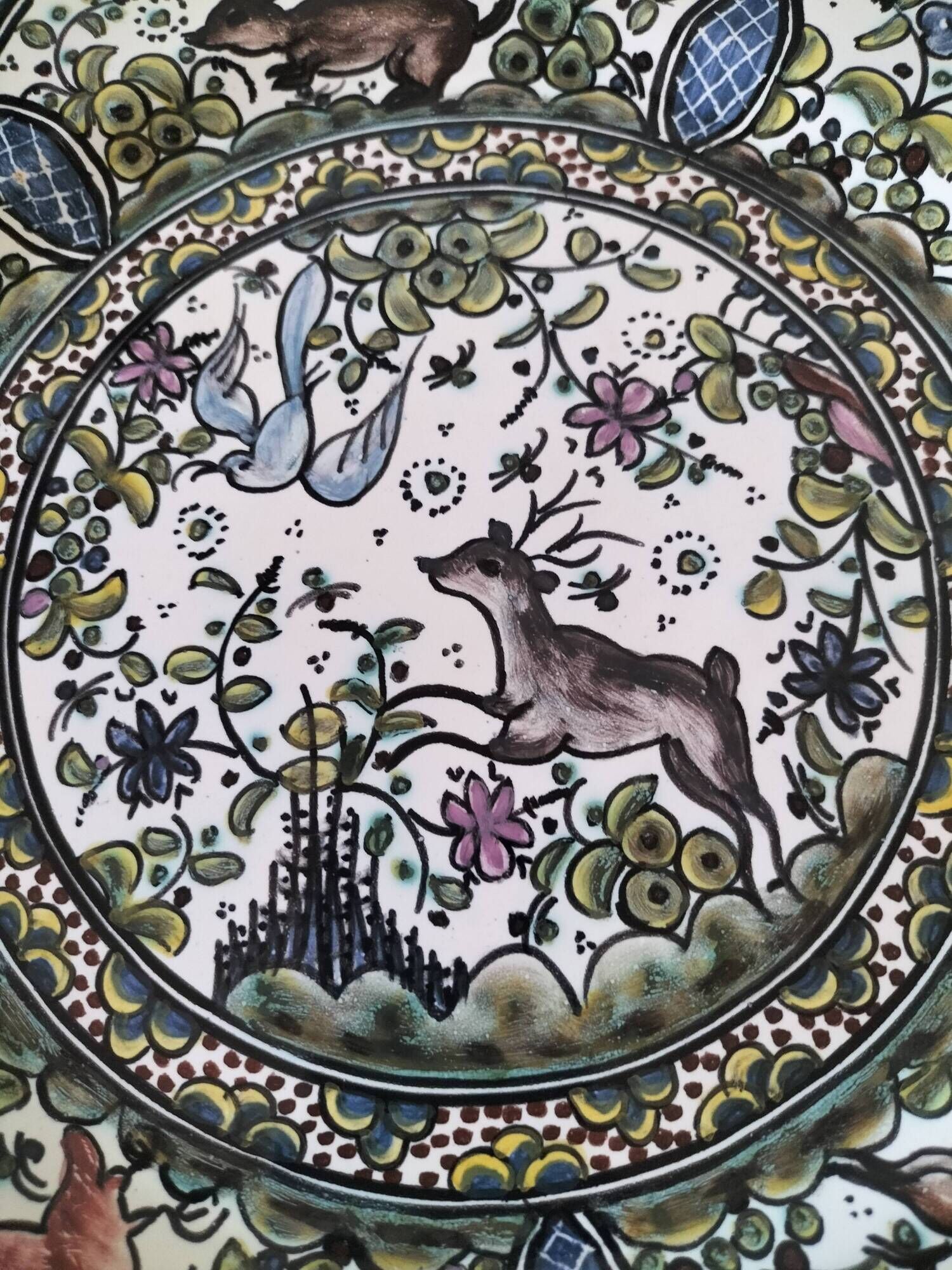 Plate São Pedro Conimbriga Portugal signed Sousa