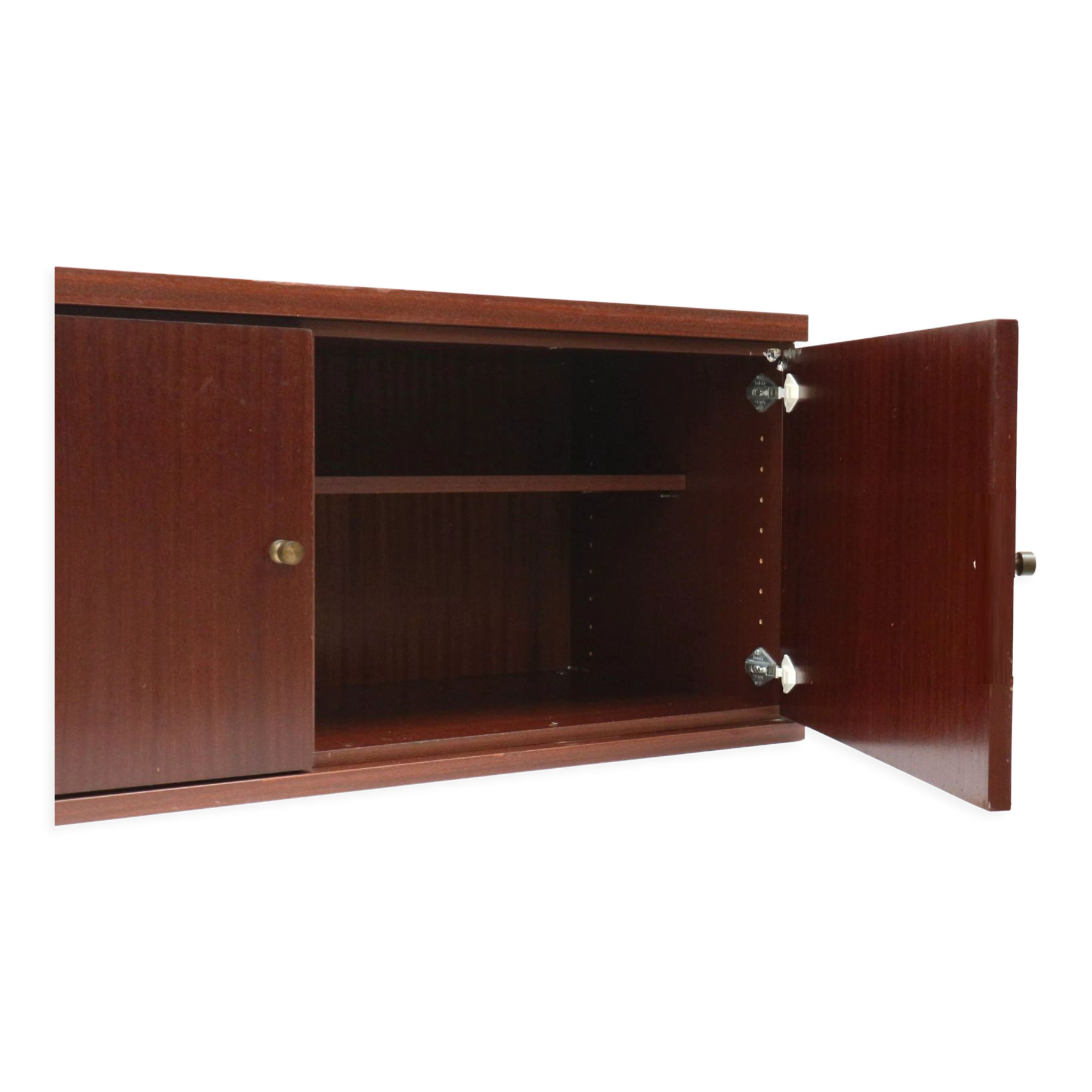 Hanging vintage low sideboard from the 1970s