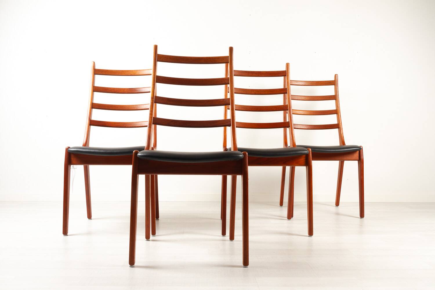 Vintage Danish Teak High-Back Dining Chairs by Korup Stolefabrik, 1960s, Set of 4