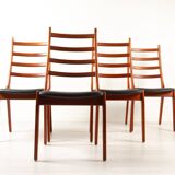 Vintage Danish Teak High-Back Dining Chairs by Korup Stolefabrik, 1960s, Set of 4