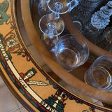 Globe bar vintage en bois – mini bar mappemonde