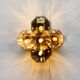 Vintage German wall or ceiling lamp from the space age in chrome and glass by Motoko Ishii for Staff, 1970s.