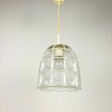 Hanging lamp in iron and glass from Glashütte Limburg, 1960s