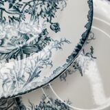 Series of 6 flat plates Saint Armand "poppy"