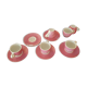 CAFFE VERGNANO 1882 Set of 6 Espresso Cups - Rose Porcelain Saucers