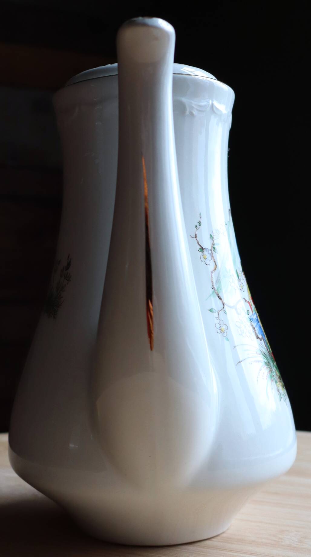 Grande cafetière / théière ancienne "Sens" - Digoin & Sarreguemines