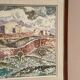 Original Swedish Oil on Canvas – "Landscape with Buildings" by Gösta Nordblad – Signed – Vintage and Framed