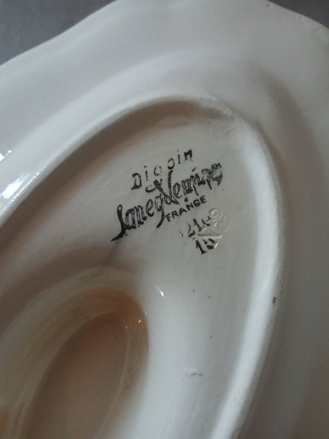 Antique sauce boat from Digoin and Sarreguemines