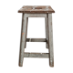 Patinated grey vintage painter's stool