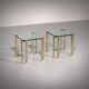 Peter Ghyczy high-gloss brass T24 side tables, 1970s (40x40x45)