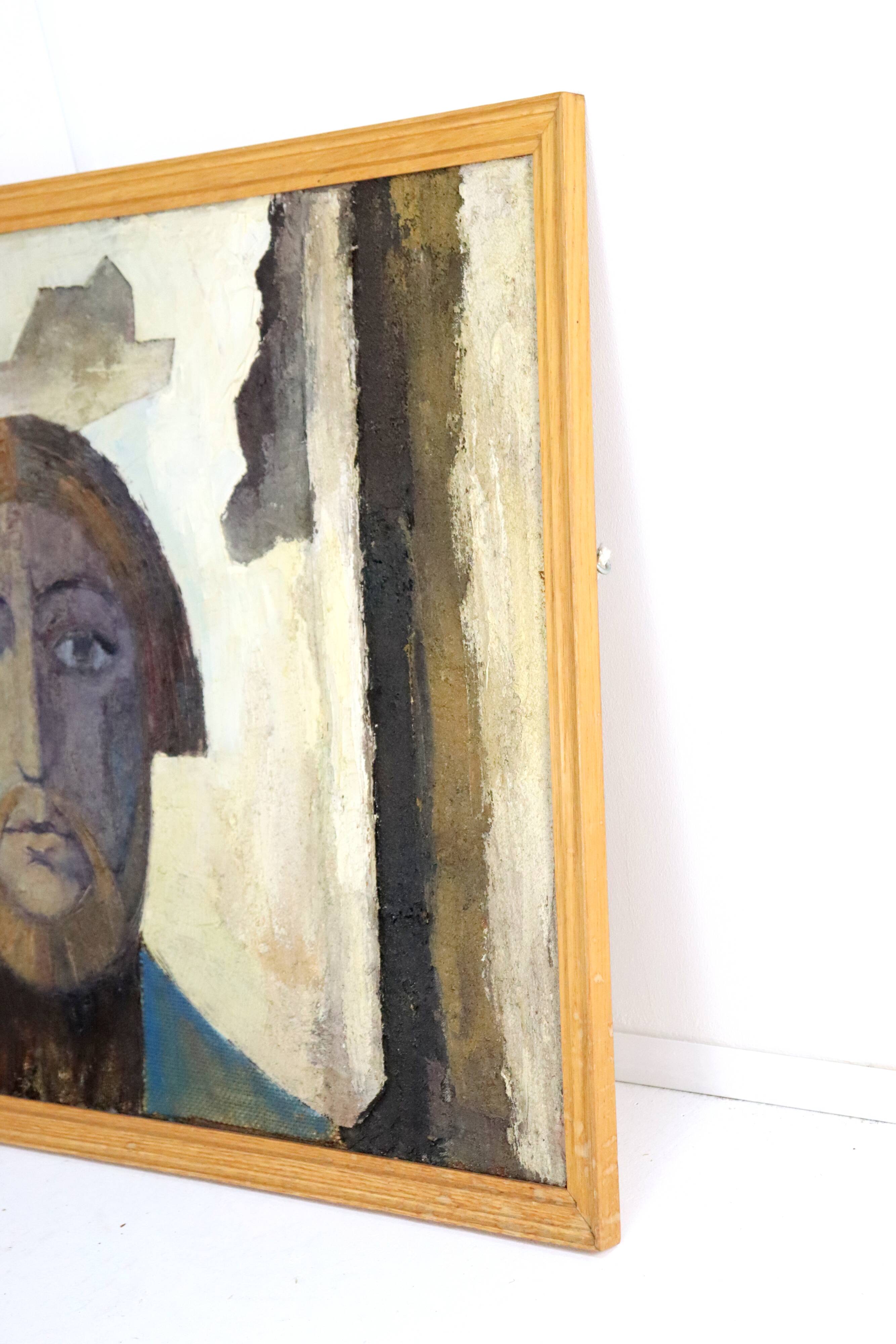 Mid century schilderij 'spaanse jezus'