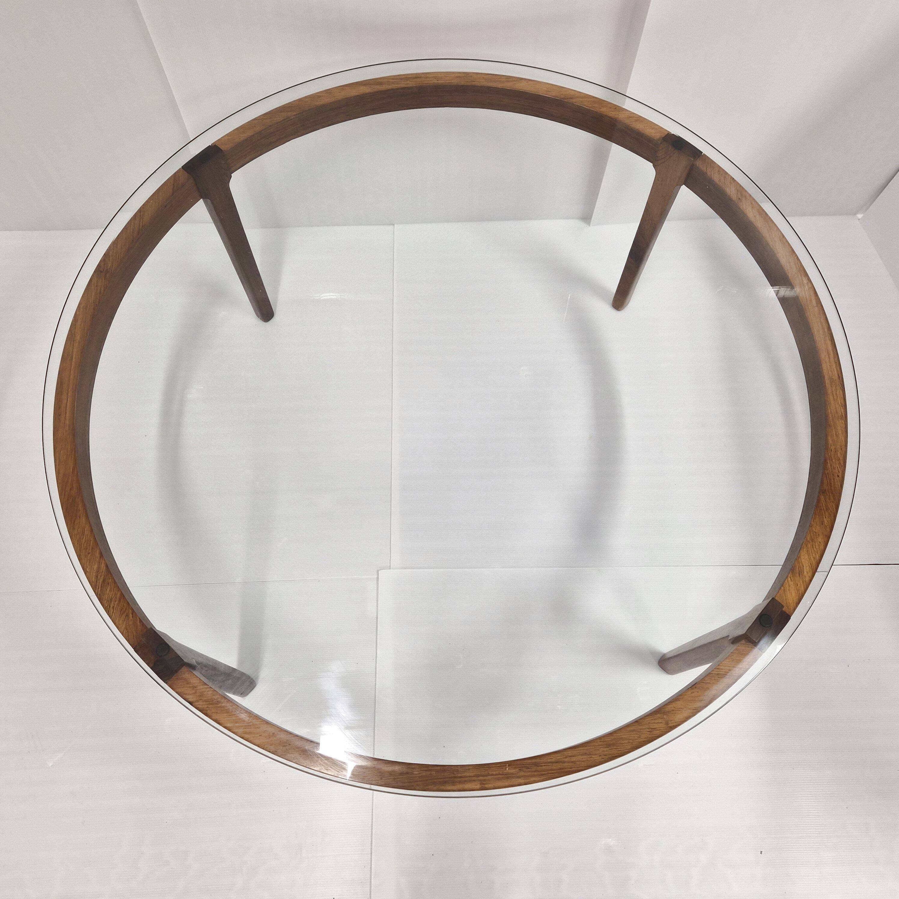 Scandinavian coffee table, 110cm diameter, circa 1960