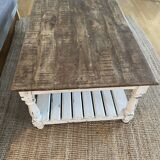 Wooden tray coffee table