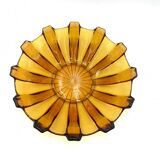 Honey glass platter, Poland, 1960s