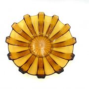 Honey glass platter, Poland, 1960s