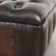 Cowhide Chesterfield ottoman with beautiful colours in English style
