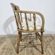 Chaise de capitaine rustique antique, 19e siècle
