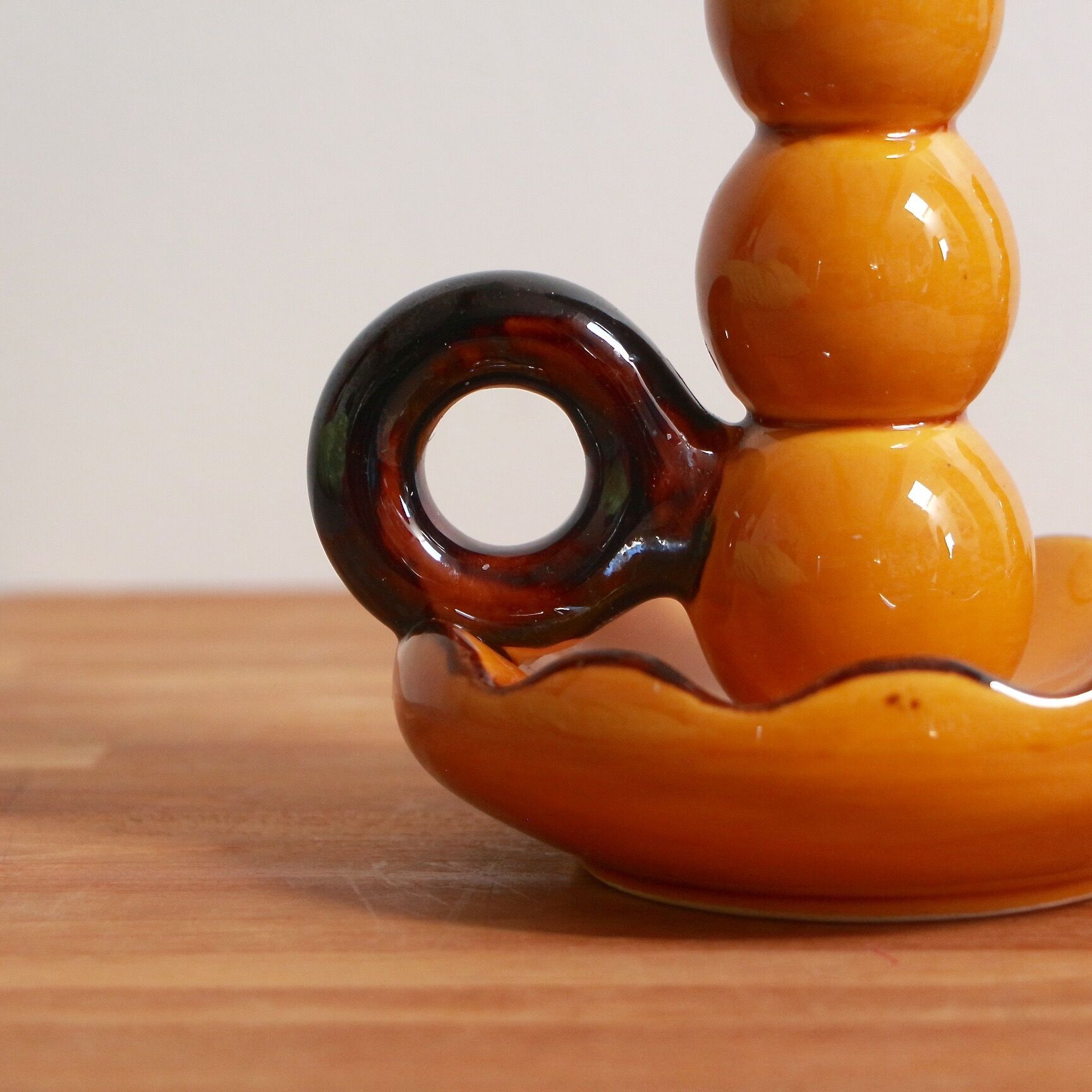 Pair of ceramic candle holders