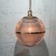 Suspension globe Holophane 45cm en laiton