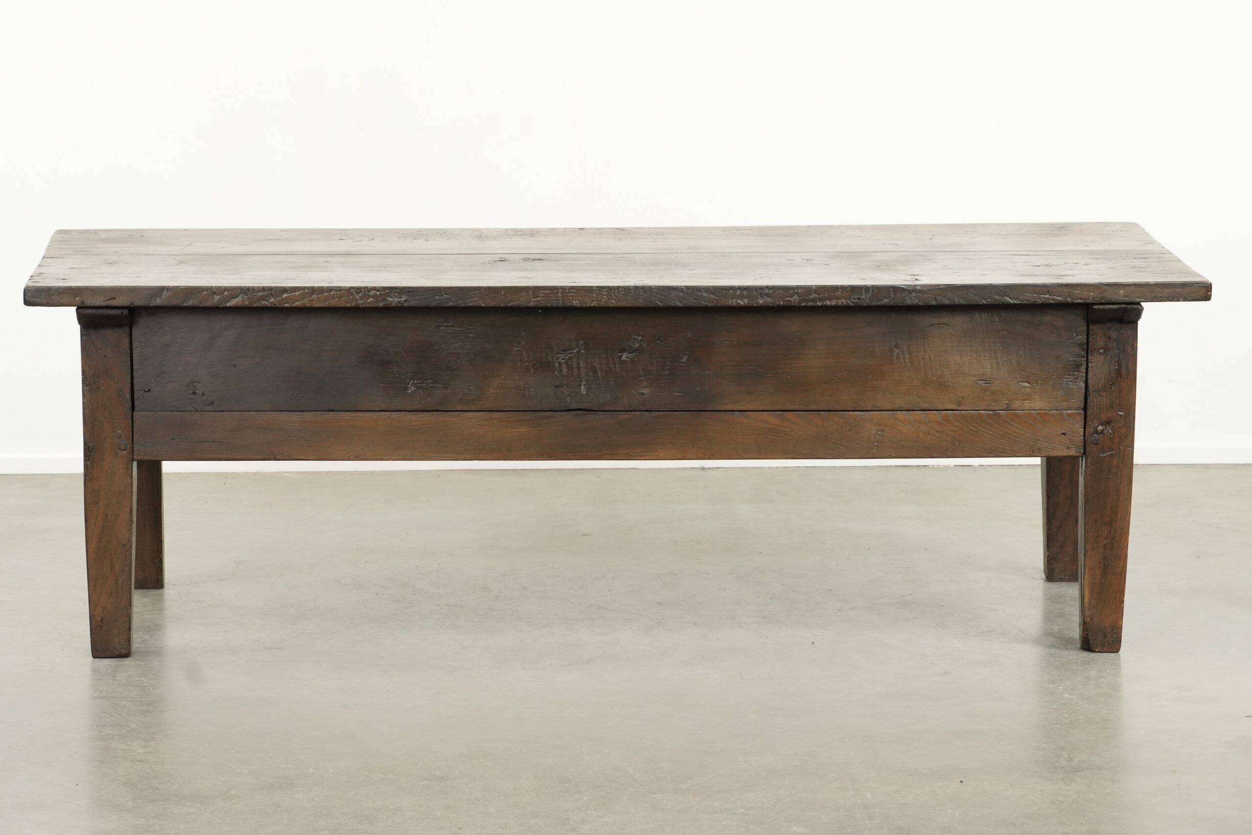 Antique 18th century Southern European coffee table made of chestnut wood