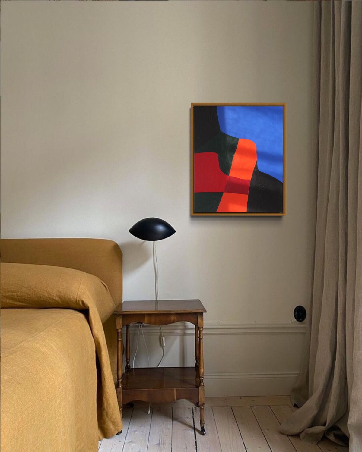 Acrylic painting on canvas "colored composition" 55x46 cm