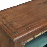 Old Teak Bedside Shelf Patina and Original Piece from India