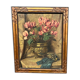Oil on panel, Still life with flowers