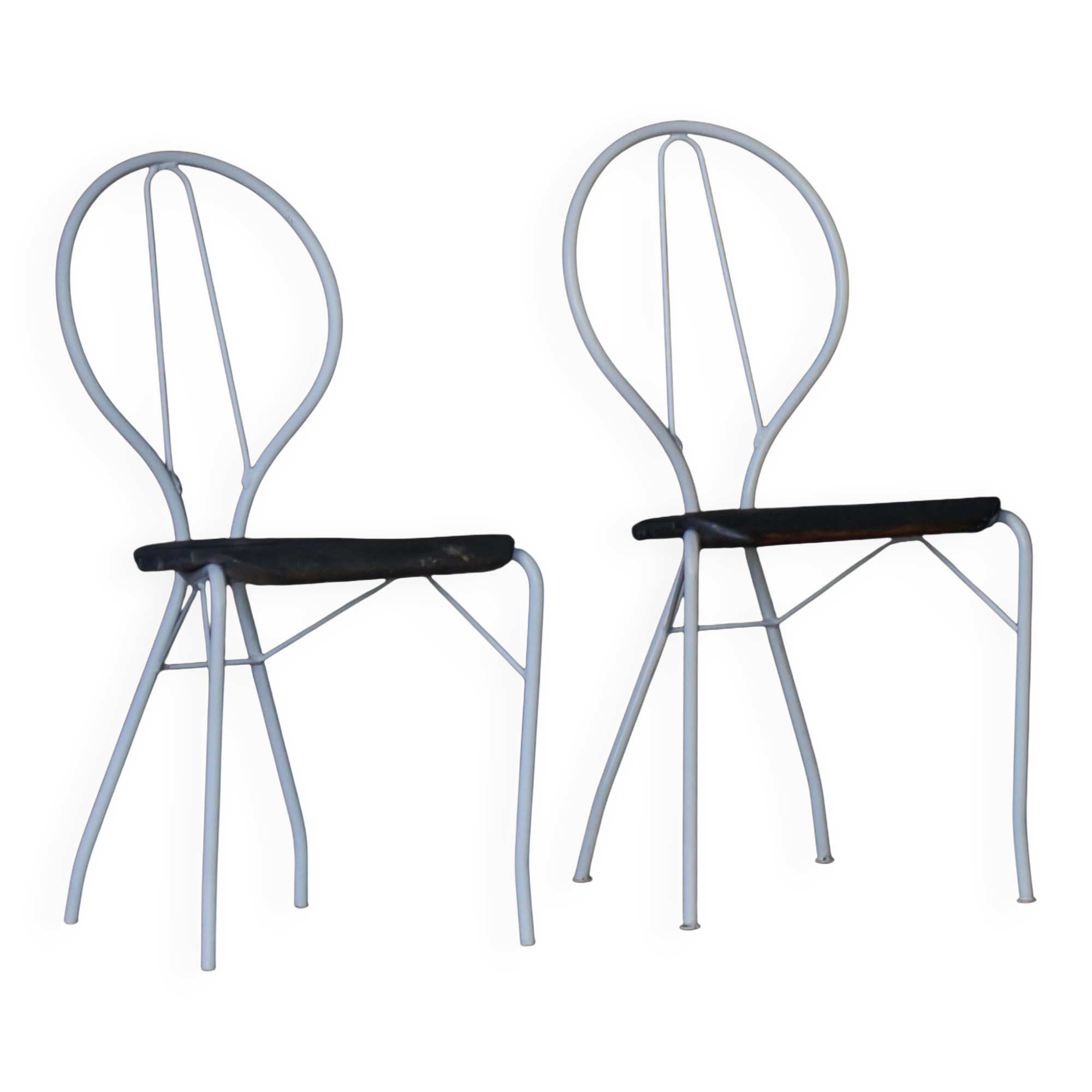 Pair of vintage garden chairs by Tore Ahlsén "Pia", modern Swedish, Gärsnäs, 1990.