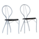 Pair of vintage garden chairs by Tore Ahlsén "Pia", modern Swedish, Gärsnäs, 1990.