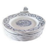 10 plates Digoin Sarreguemines model Darling