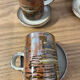 Set of 5 mugs / 2 mocha mugs in stoneware