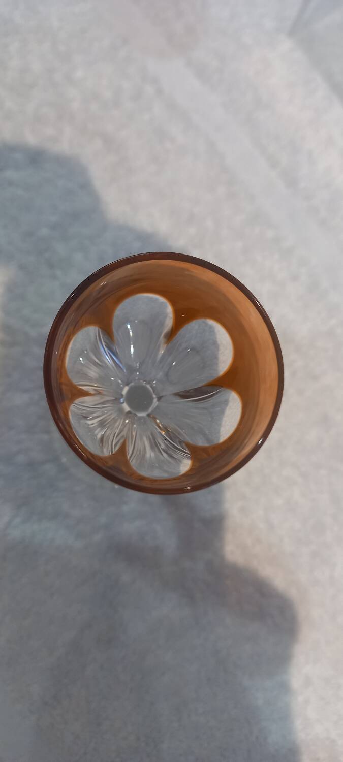 Baccarat Genova Amber Crystal Liqueur or Vodka Glass
