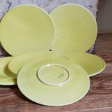 Six vintage Czech ceramic dessert plates