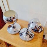 Appliques eyeball chrome la paire