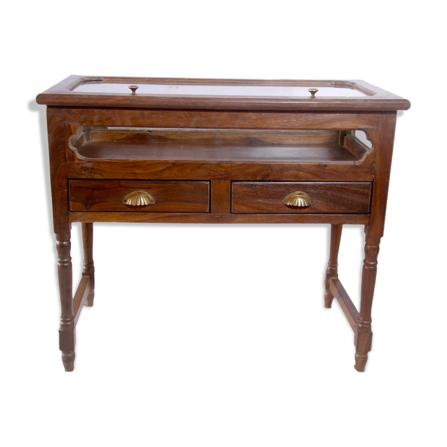 Antique Burmese teak jeweller's console