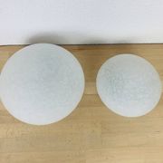 Pair of speckled glass ball wall lights from Vianne, half sphere