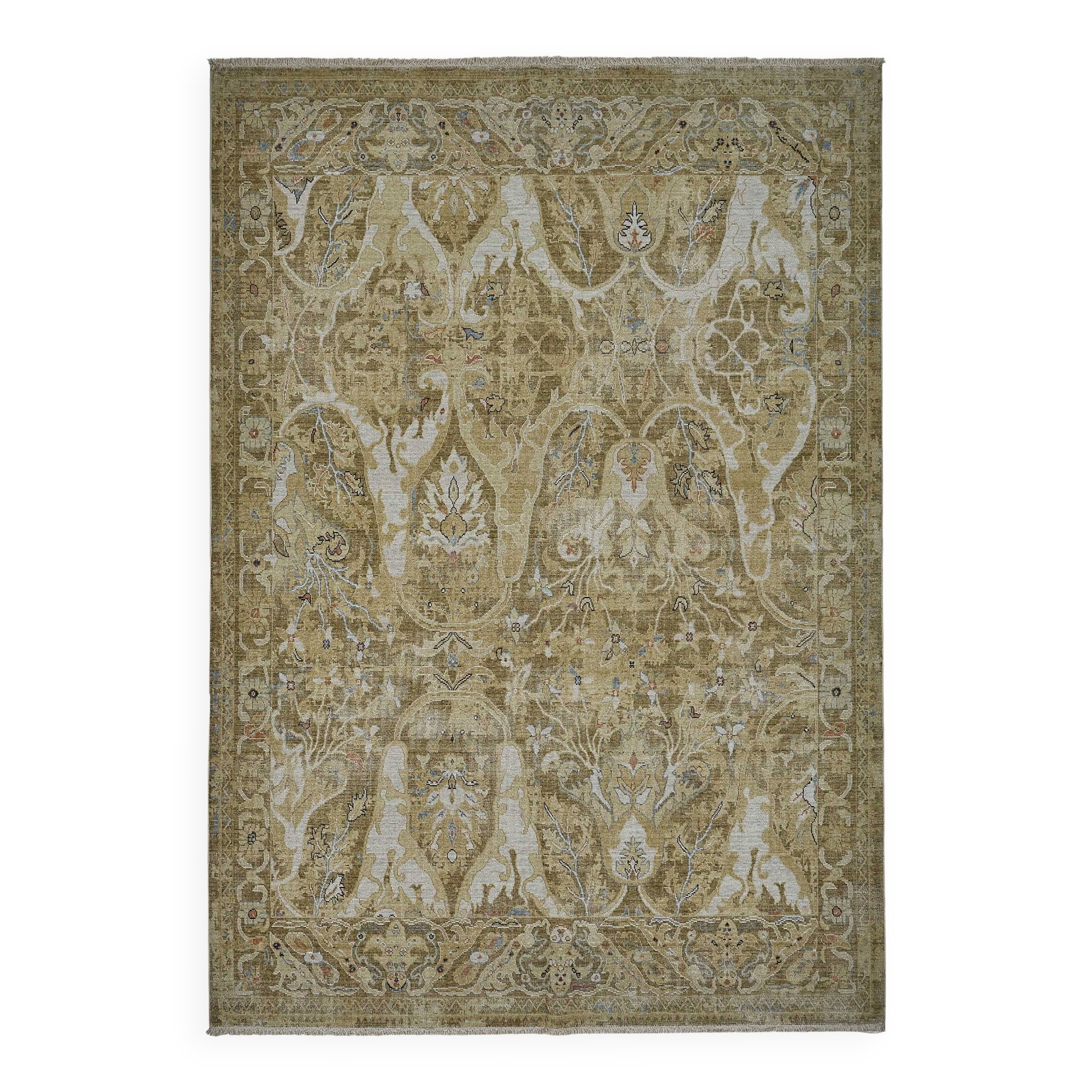 Turkish Handcrafted Loom Oushak Rug 206 cm x 294 cm