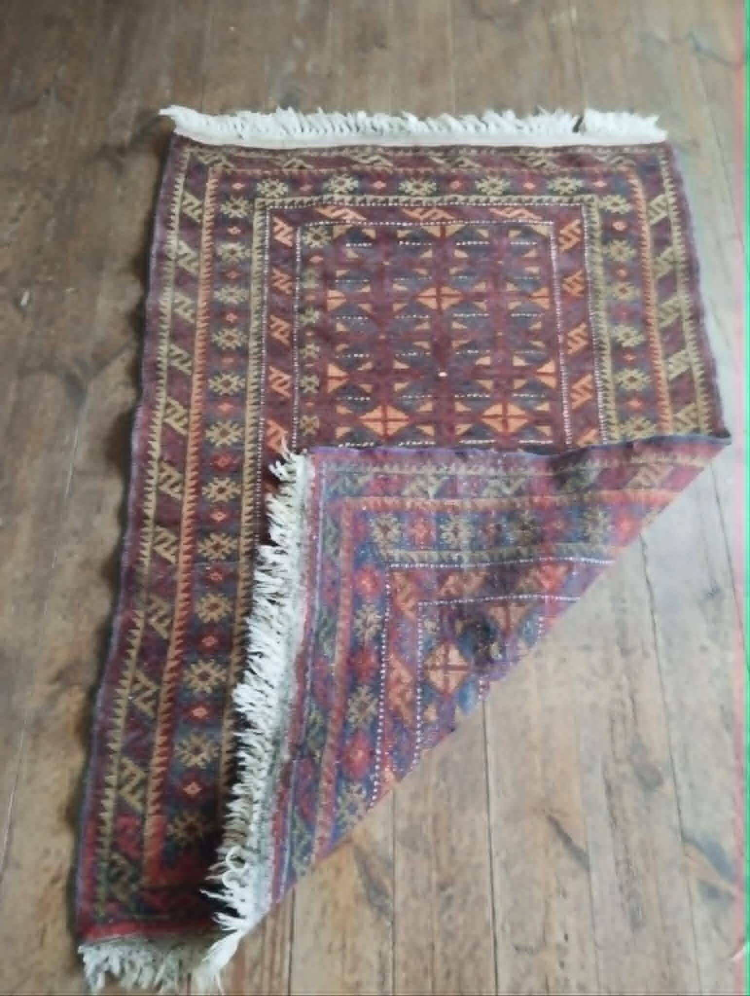 Handmade Afghan Belouch rug 126x86cm
