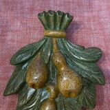 Vintage pear motif wall lamp from the 1970s