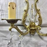 Pair of Wall Lamp Bronze And Crystal 2 Lights
