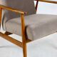 Fauteuil Lis, années 1970, velours marron chocolat clair Jade