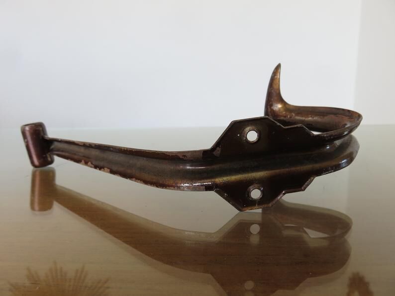 Pair of steel coatrack stamped years 30/40