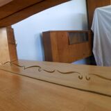 Cozy walnut bramble headboard for bed 140 x 190, from 1950