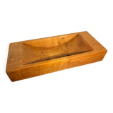 Centerpiece empty pocket basket solid elm