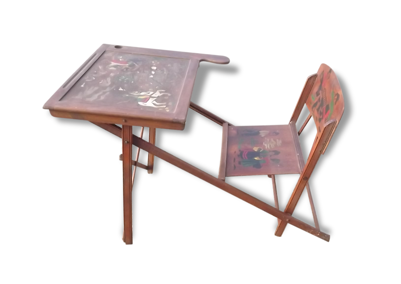School desk Art-nouveau folding