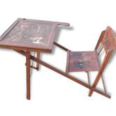 School desk Art-nouveau folding