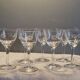 7 antique white wine/port glasses in crystal in excellent condition.