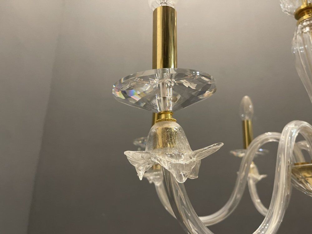 Lustre italien en verre de Murano